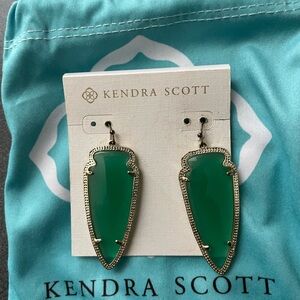 Kendra Scott Teal Arrowhead Drop Earrings